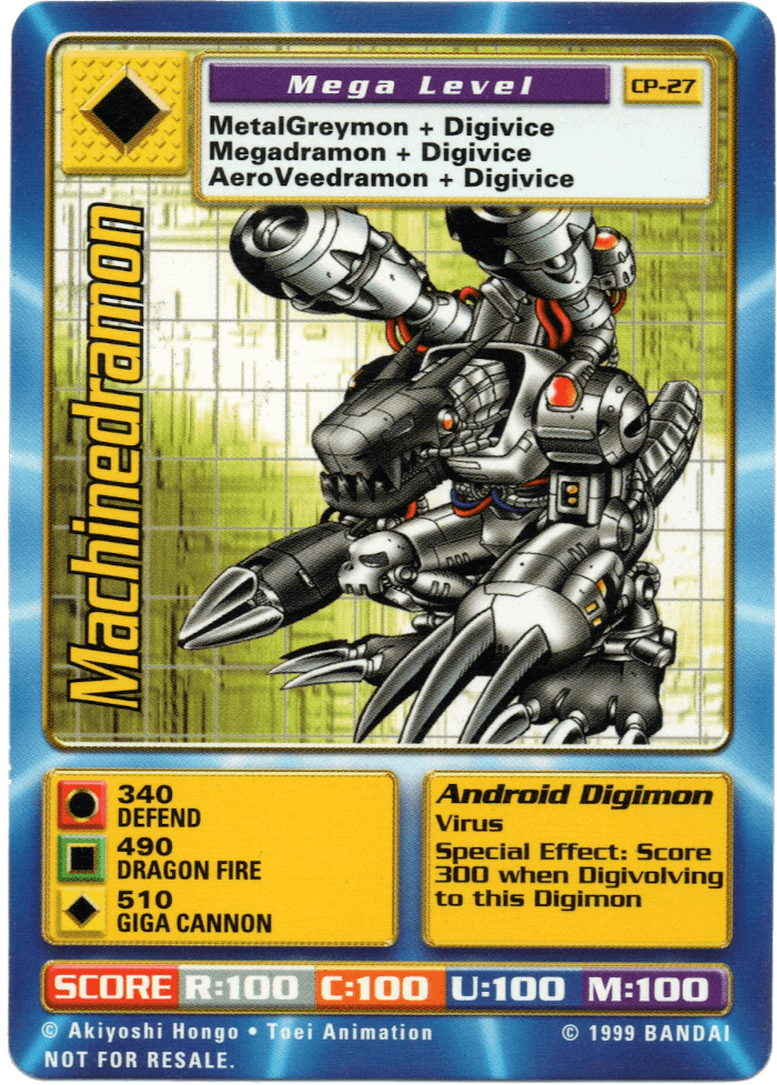 Digimon Digi-Battle Cereal Promo Machinedramon - CP-27 Card Thumbnail