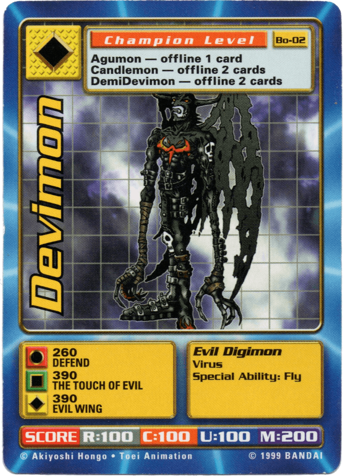 Digimon Digi-Battle Booster Set 1 Devimon - BO-02 Card Thumbnail