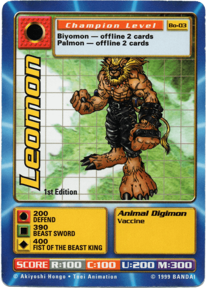 Digimon Digi-Battle Booster Set 1 Leomon - BO-03 Card Thumbnail