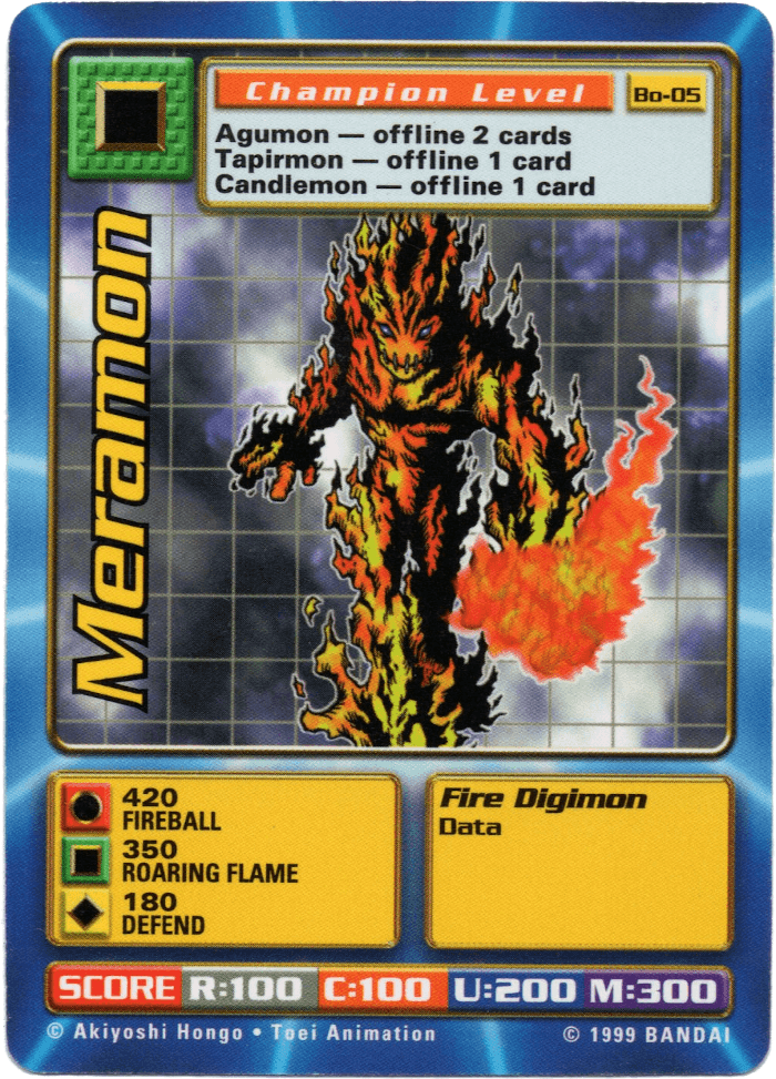 Digimon Digi-Battle Booster Set 1 Meramon - BO-05 Card Thumbnail