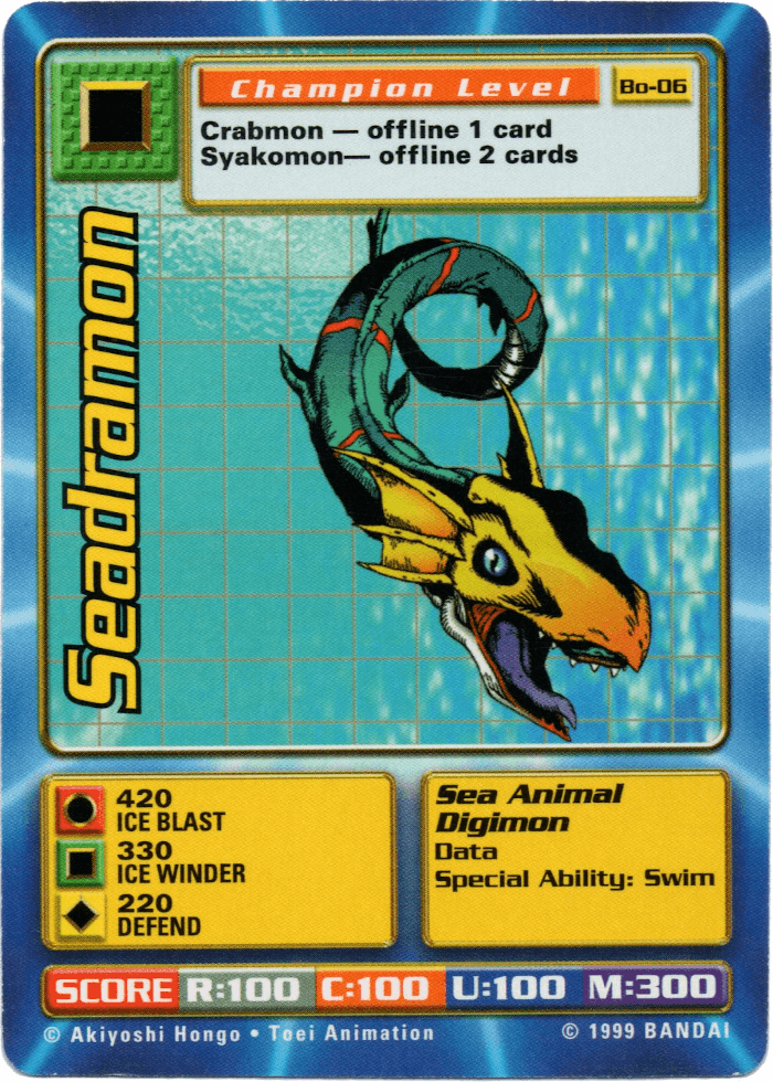 Digimon Digi-Battle Booster Set 1 Seadramon - BO-06 Card Thumbnail
