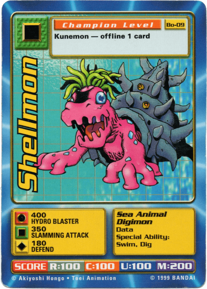 Digimon Digi-Battle Booster Set 1 Shellmon - BO-09 Card Thumbnail
