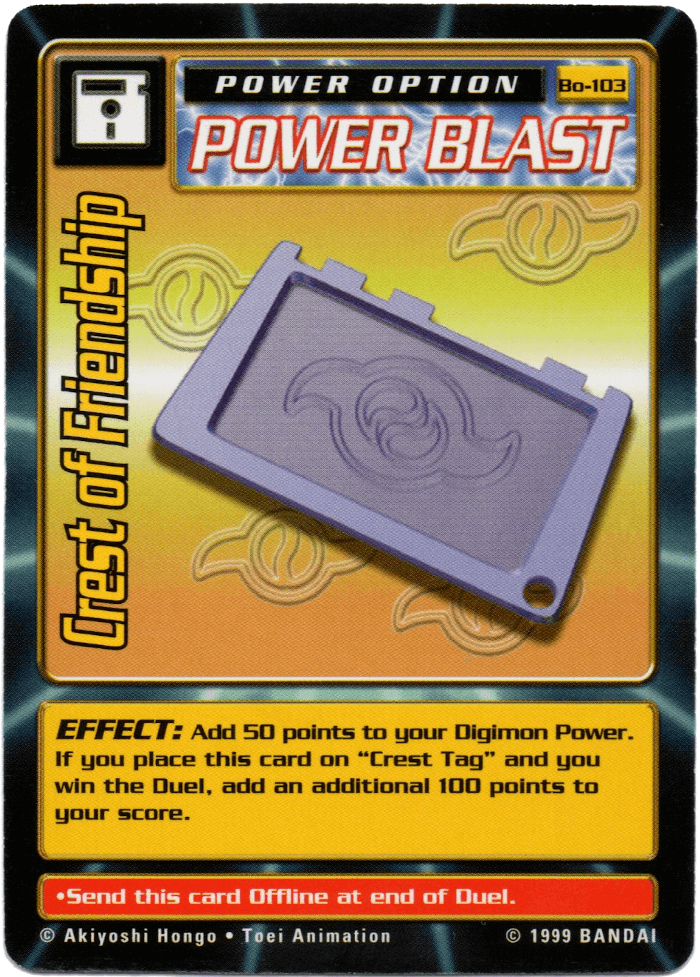 Digimon Digi-Battle Booster Set 2 Crest of Friendship - BO-103 Card Thumbnail