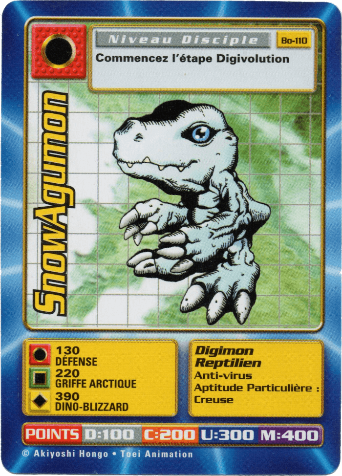 Digimon Digi-Battle French Booster Set 3 SnowAgumon - BO-110 Card Thumbnail