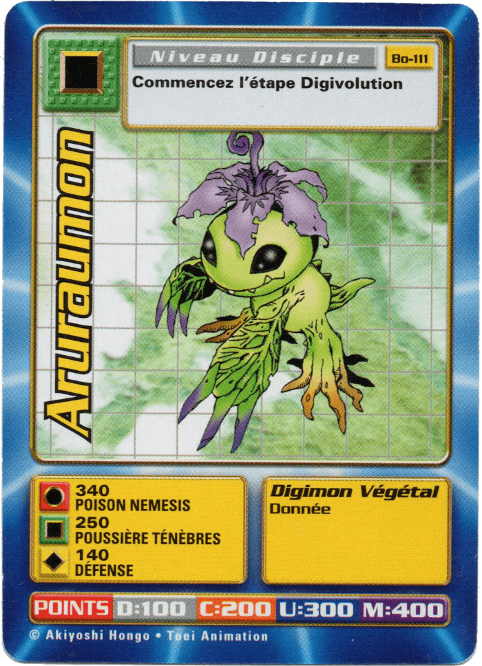 Digimon Digi-Battle French Booster Set 3 Aruraumon - BO-111 Card Thumbnail