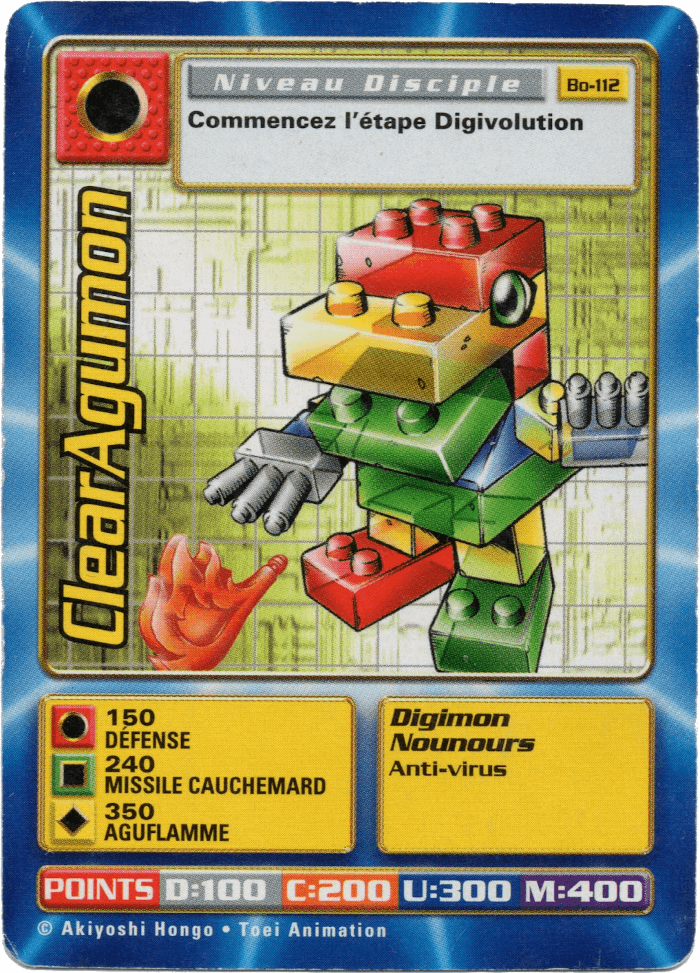 Digimon Digi-Battle French Booster Set 3 ClearAgumon - BO-112 Card Thumbnail