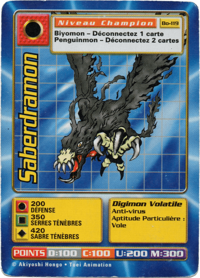 Digimon Digi-Battle French Booster Set 3 Saberdramon - BO-119 Card Thumbnail