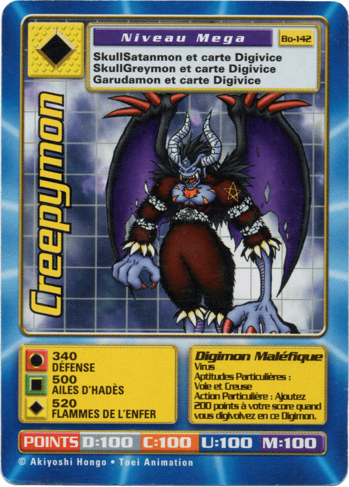 Digimon Digi-Battle French Booster Set 3 Creepymon - BO-142 Card Thumbnail