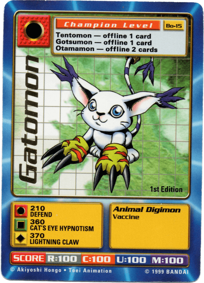 Digimon Digi-Battle Booster Set 1 Gatomon - BO-15 Card Thumbnail