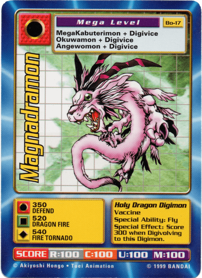 Digimon Digi-Battle Booster Set 1 Magnadramon - BO-17 Card Thumbnail