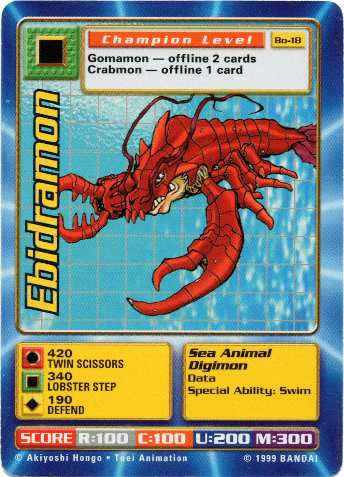 Digimon Digi-Battle Booster Set 1 Ebidramon - BO-18 Card Thumbnail