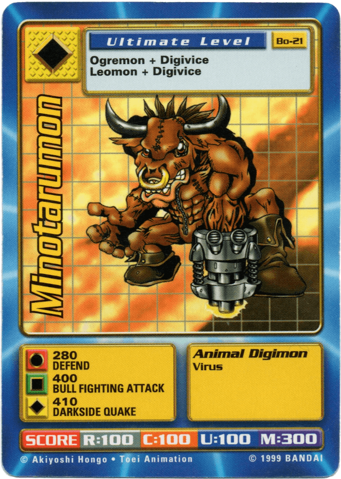 Digimon Digi-Battle Booster Set 1 Minotarumon - BO-21 Card Thumbnail
