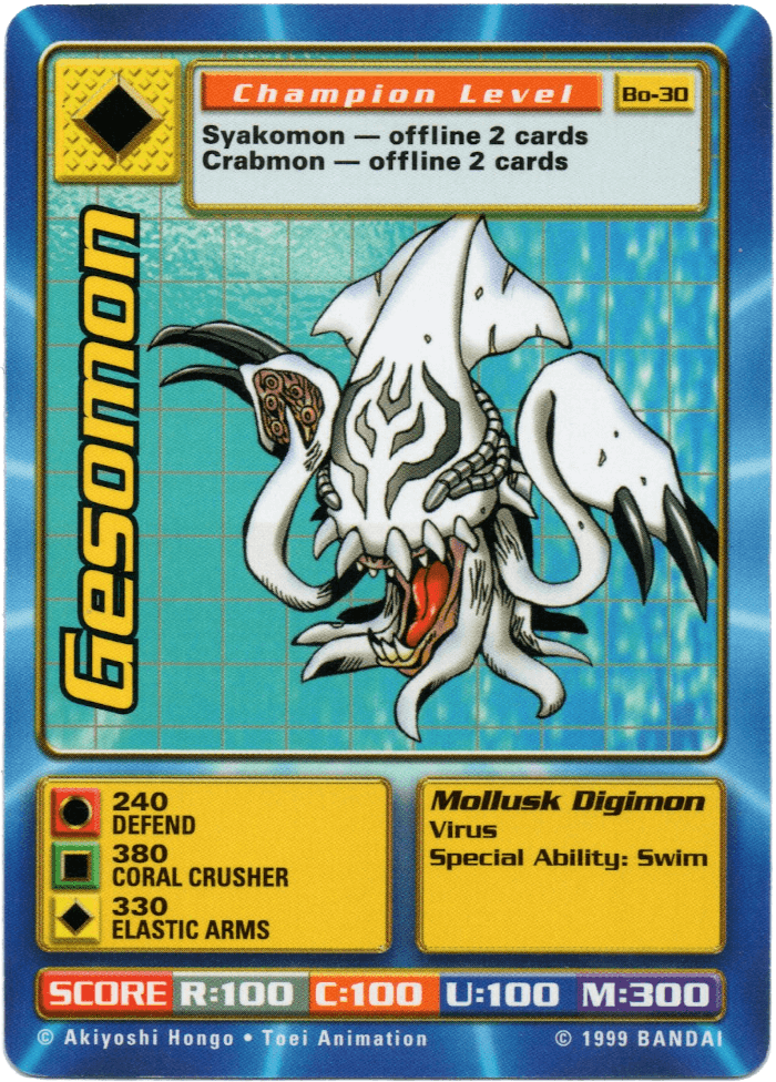 Digimon Digi-Battle Booster Set 1 Gesomon - BO-30 Card Thumbnail