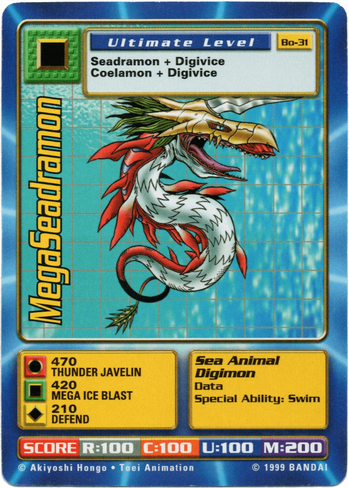 Digimon Digi-Battle Booster Set 1 MegaSeadramon - BO-31 Card Thumbnail