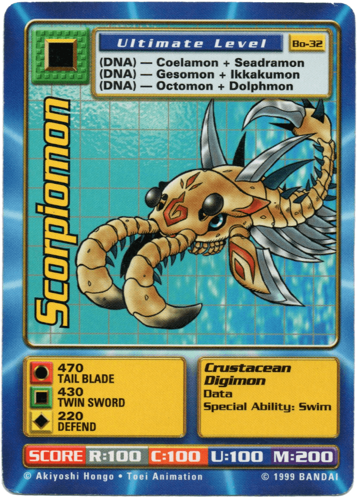 Digimon Digi-Battle Booster Set 1 Scorpiomon - BO-32 Card Thumbnail