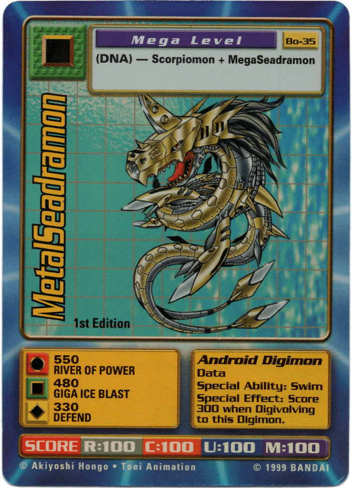 Digimon Digi-Battle Booster Set 1 MetalSeadramon - BO-35 Card Thumbnail