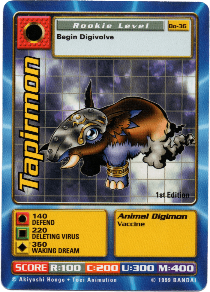 Digimon Digi-Battle Booster Set 1 Tapirmon - BO-36 Card Thumbnail