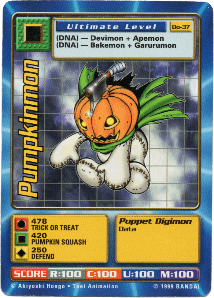 Digimon Digi-Battle Booster Set 1 Pumpkinmon - BO-37 Card Thumbnail
