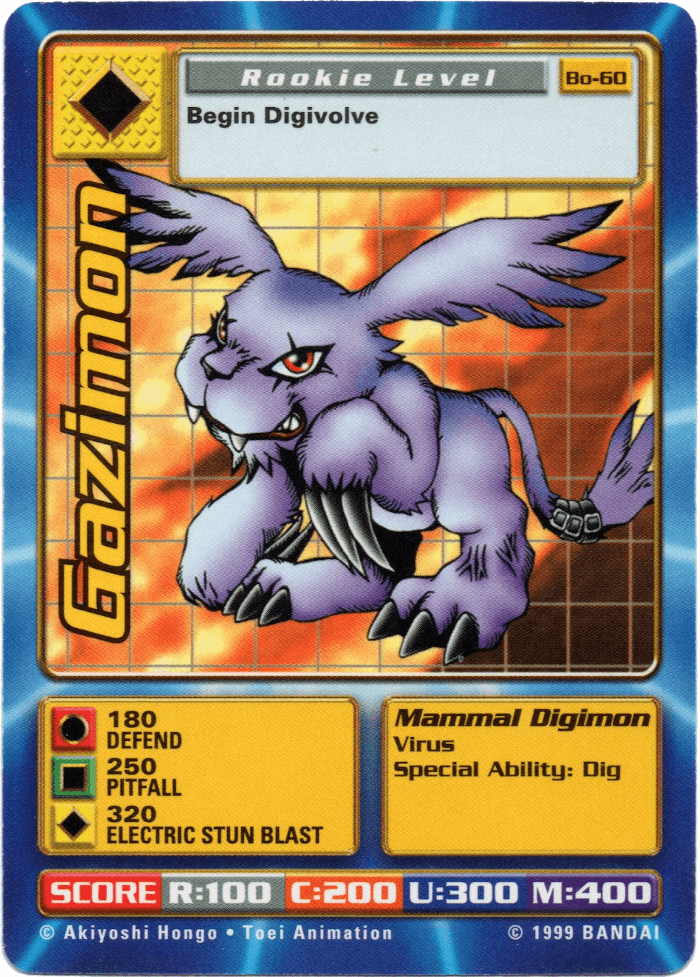 Digimon Digi-Battle Booster Set 2 Gazimon - BO-60 Card Thumbnail