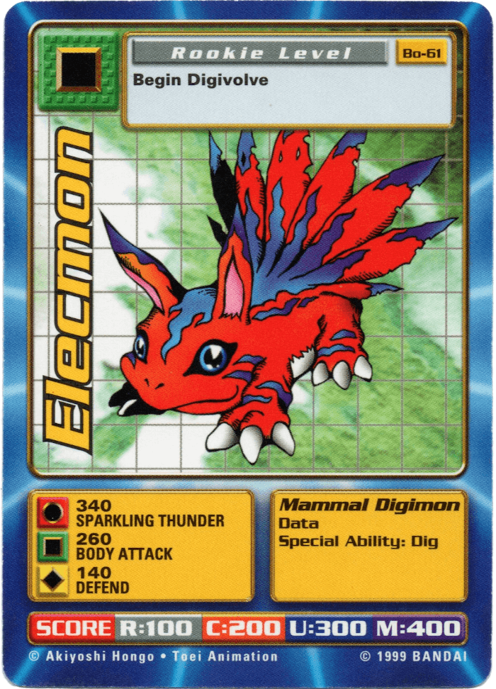 Digimon Digi-Battle Booster Set 2 Elecmon - BO-61 Card Thumbnail