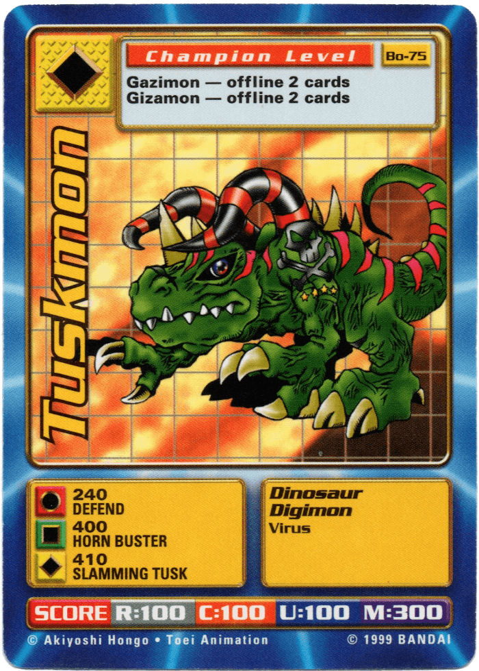 Digimon Digi-Battle Booster Set 2 Tuskmon - BO-75 Card Thumbnail