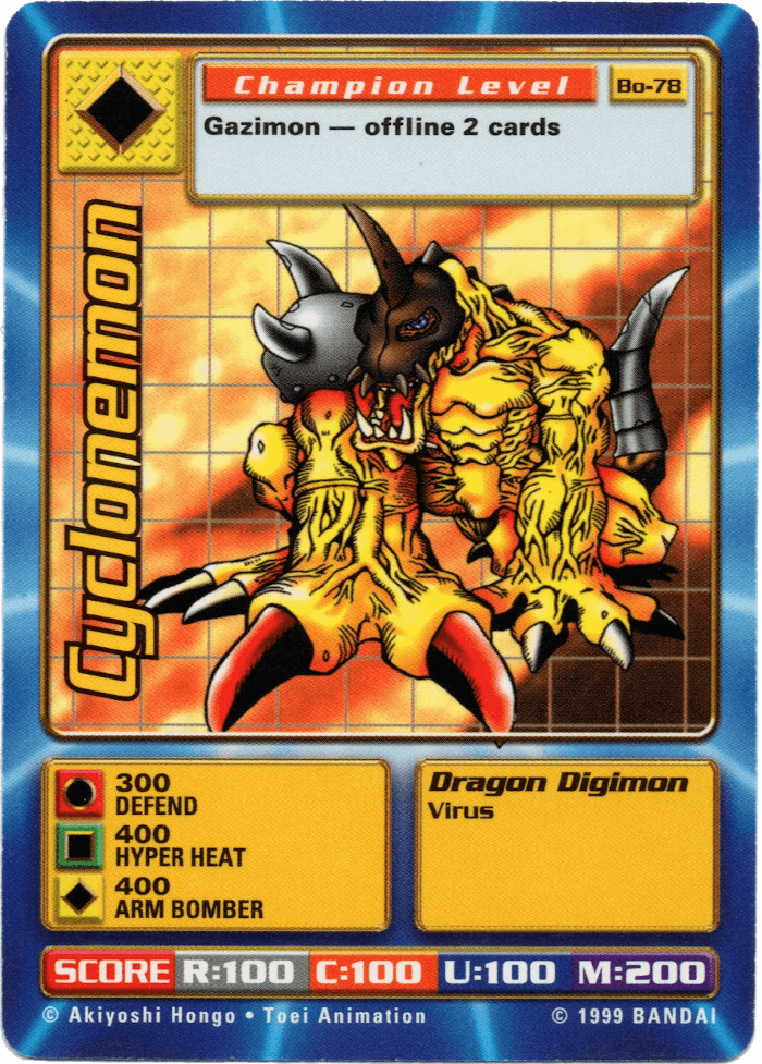 Digimon Digi-Battle Booster Set 2 Cyclonemon - BO-78 Card Thumbnail