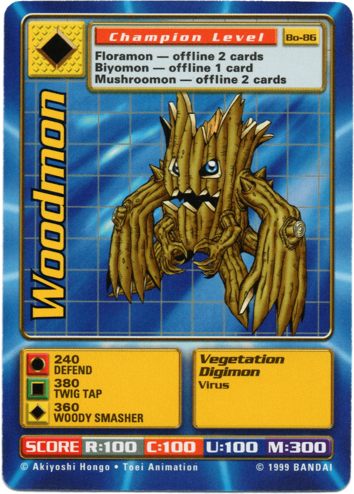 Digimon Digi-Battle Booster Set 2 Woodmon - BO-86 Card Thumbnail
