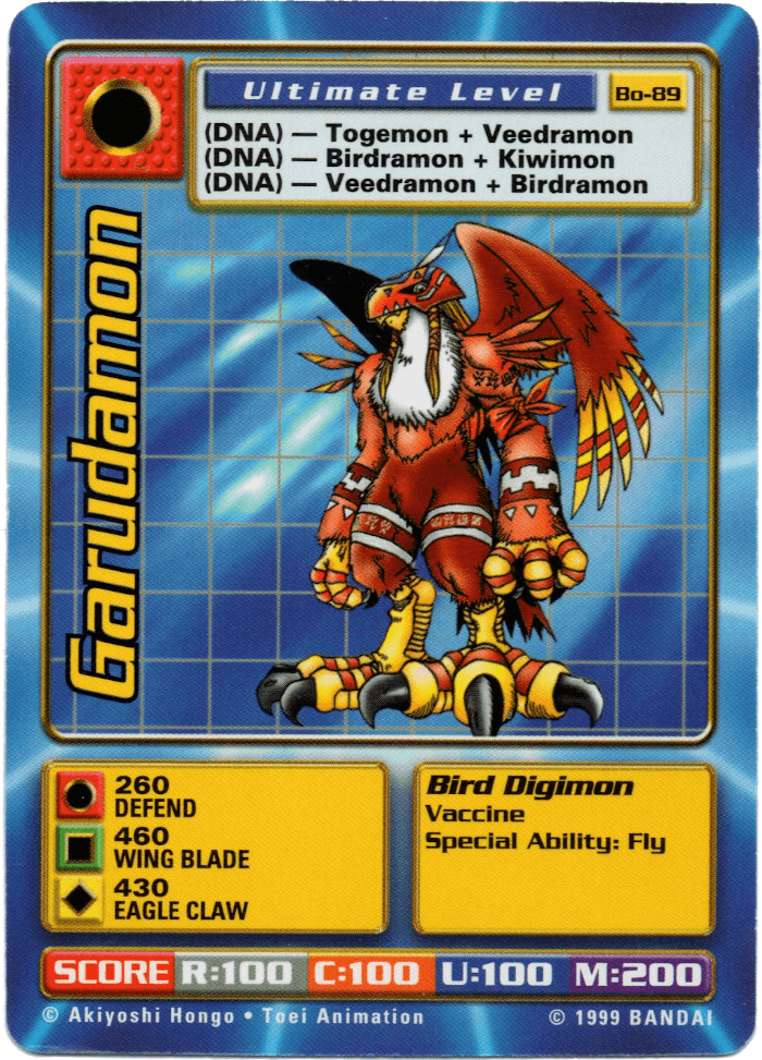 Digimon Digi-Battle Booster Set 2 Garudamon - BO-89 Card Thumbnail