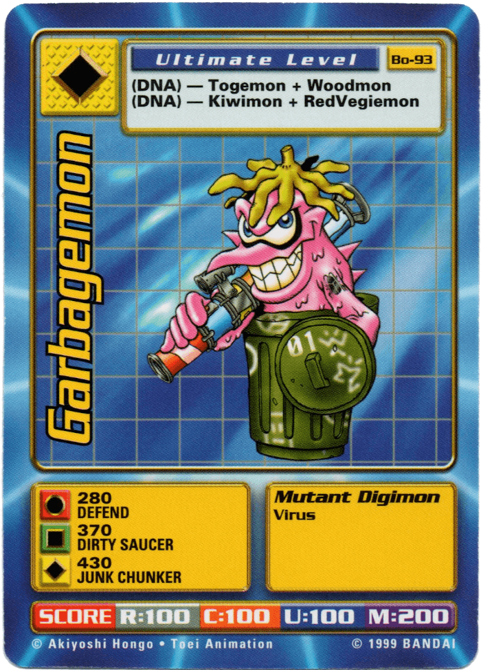 Digimon Digi-Battle Booster Set 2 Garbagemon - BO-93 Card Thumbnail