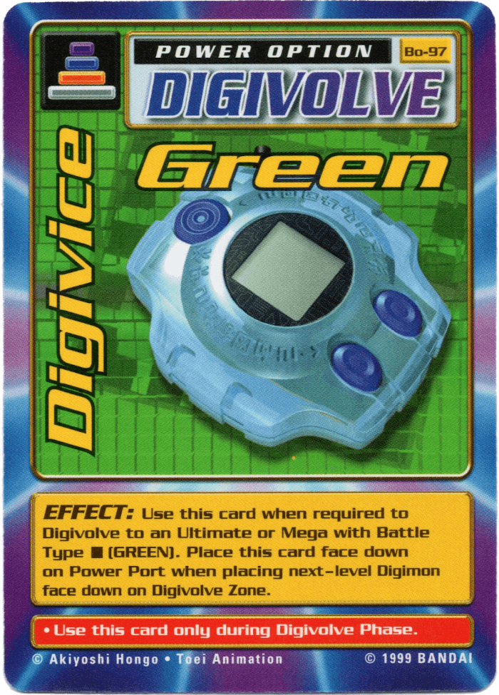 Digimon Digi-Battle Booster Set 2 Digivice Green - BO-97 Card Thumbnail