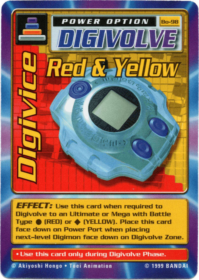 Digimon Digi-Battle Booster Set 2 Digivice Red & Yellow - BO-98 Card Thumbnail