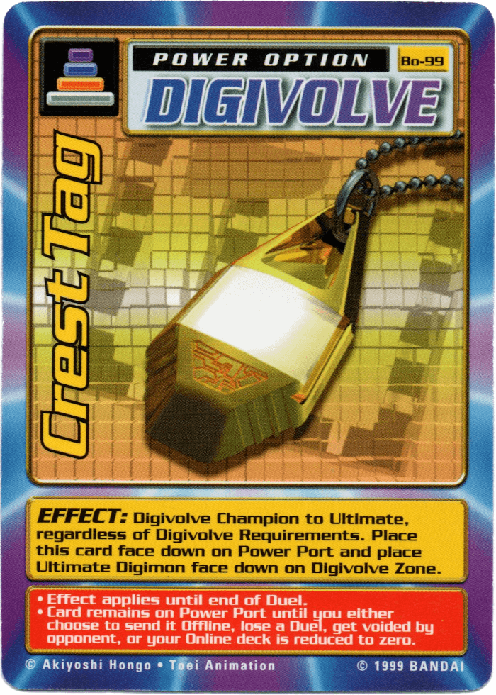 Digimon Digi-Battle Booster Set 2 Crest Tag - BO-99 Card Thumbnail