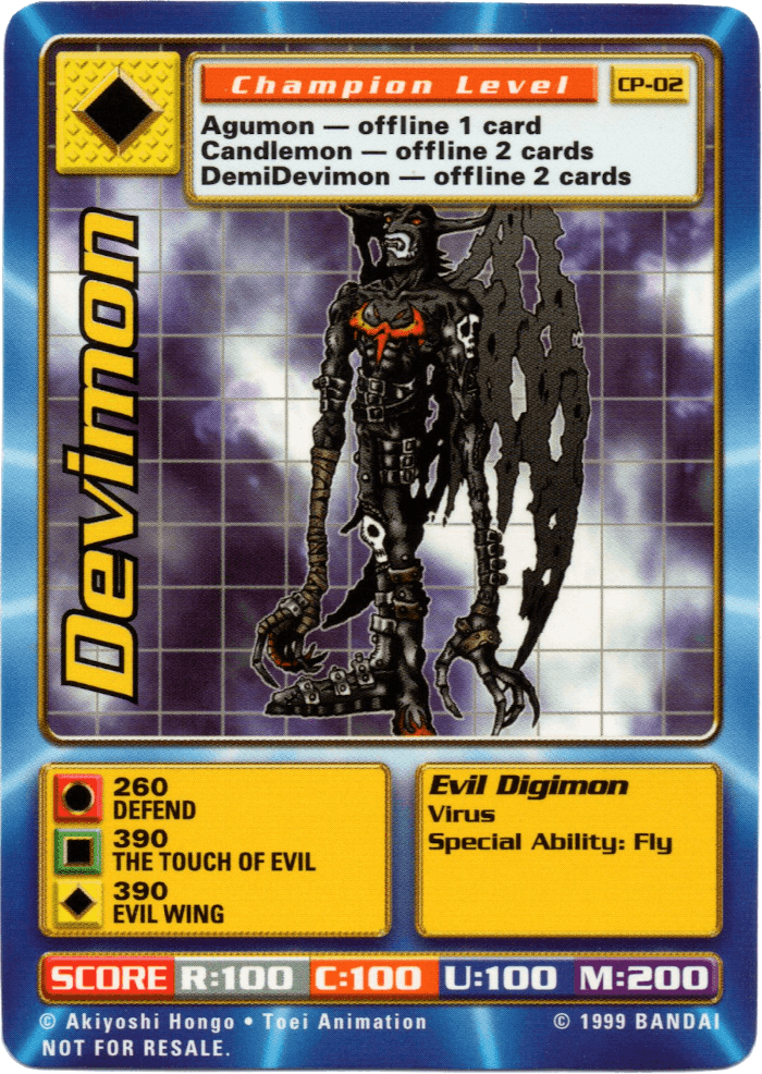 Digimon Digi-Battle Cereal Promo Devimon - CP-02 Card Thumbnail