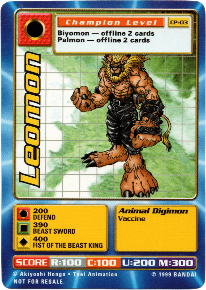 Digimon Digi-Battle Cereal Promo Leomon - CP-03 Card Thumbnail