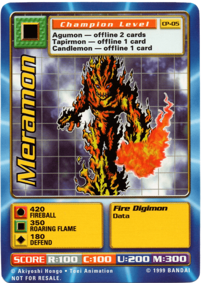 Digimon Digi-Battle Cereal Promo Meramon - CP-05 Card Thumbnail