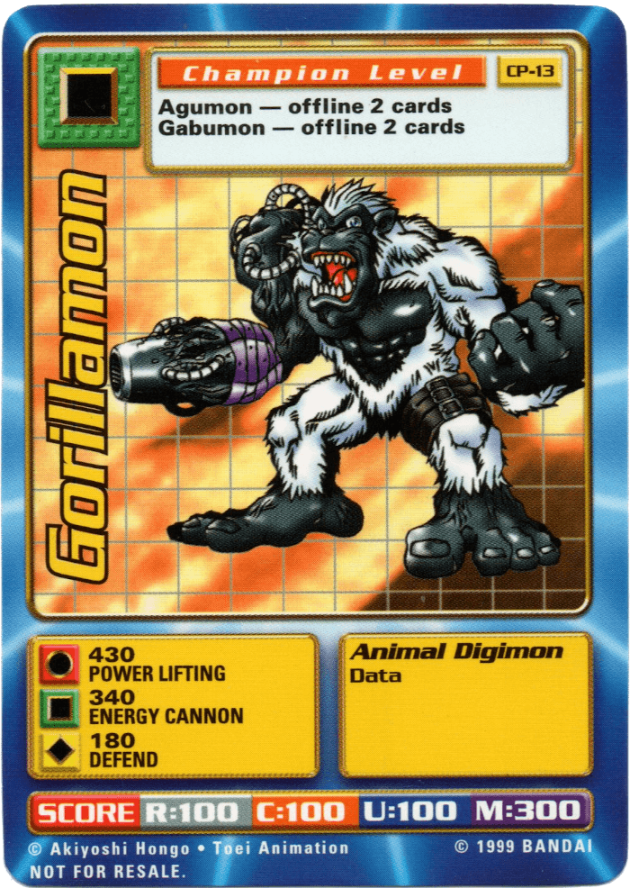 Digimon Digi-Battle Cereal Promo Gorillamon - CP-13 Card Thumbnail