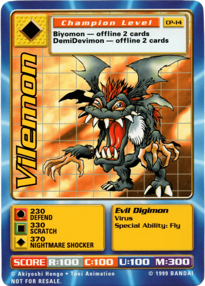 Digimon Digi-Battle Cereal Promo Vilemon - CP-14 Card Thumbnail