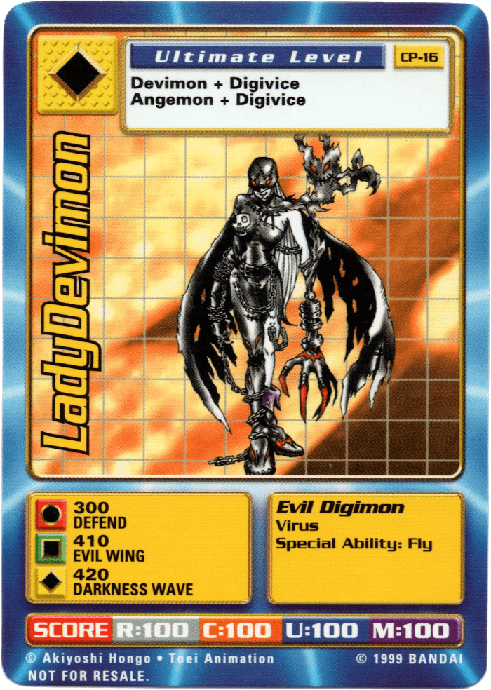 Digimon Digi-Battle Cereal Promo LadyDevimon - CP-16 Card Thumbnail