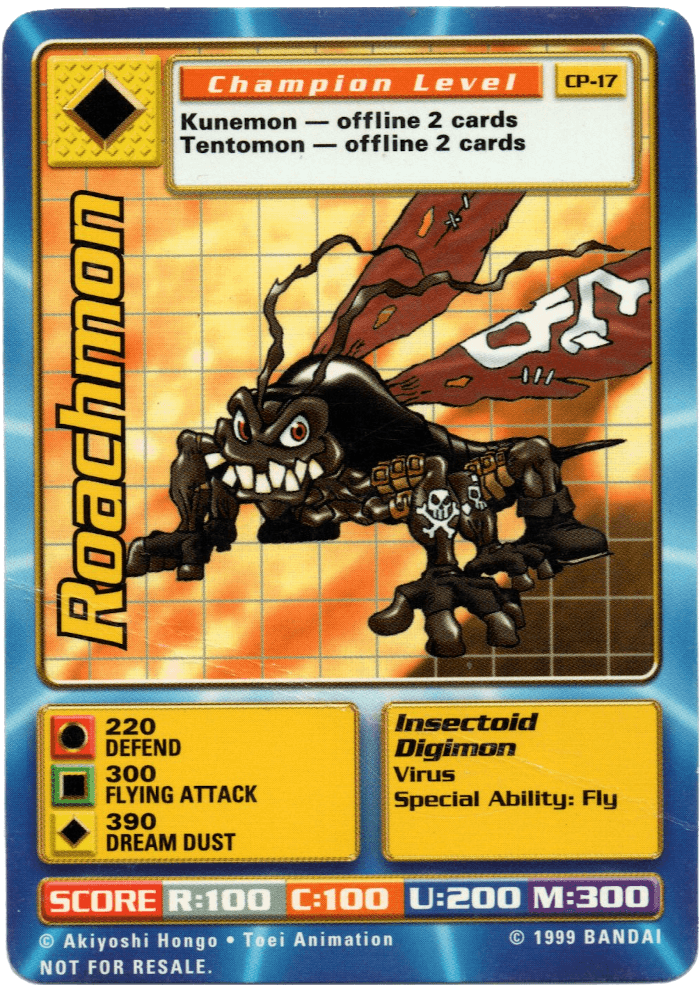 Digimon Digi-Battle Cereal Promo Roachmon - CP-17 Card Thumbnail