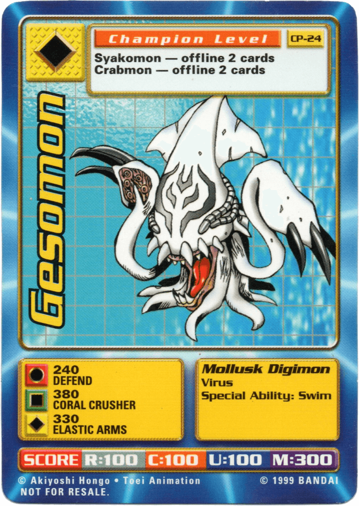 Digimon Digi-Battle Cereal Promo Gesomon - CP-24 Card Thumbnail