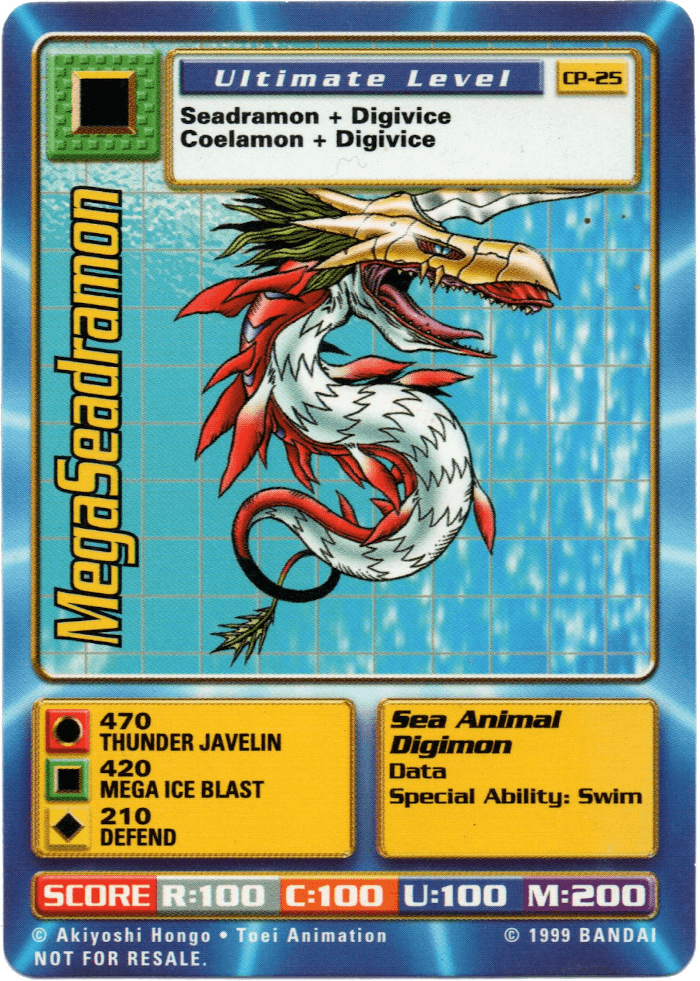 Digimon Digi-Battle Cereal Promo MegaSeadramon - CP-25 Card Thumbnail