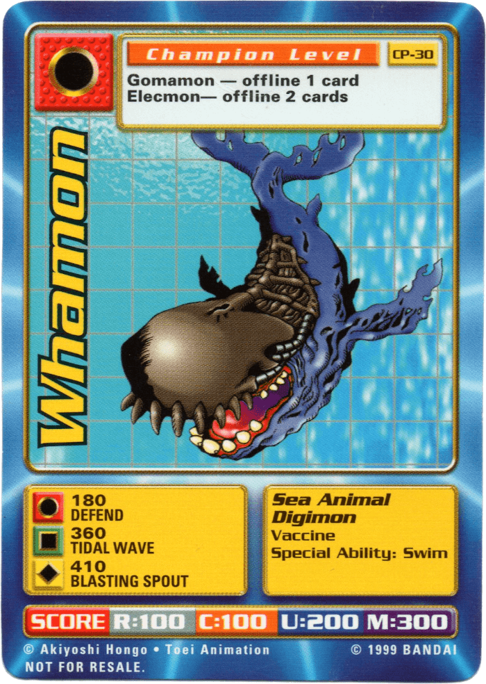 Digimon Digi-Battle Cereal Promo Whamon - CP-30 Card Thumbnail