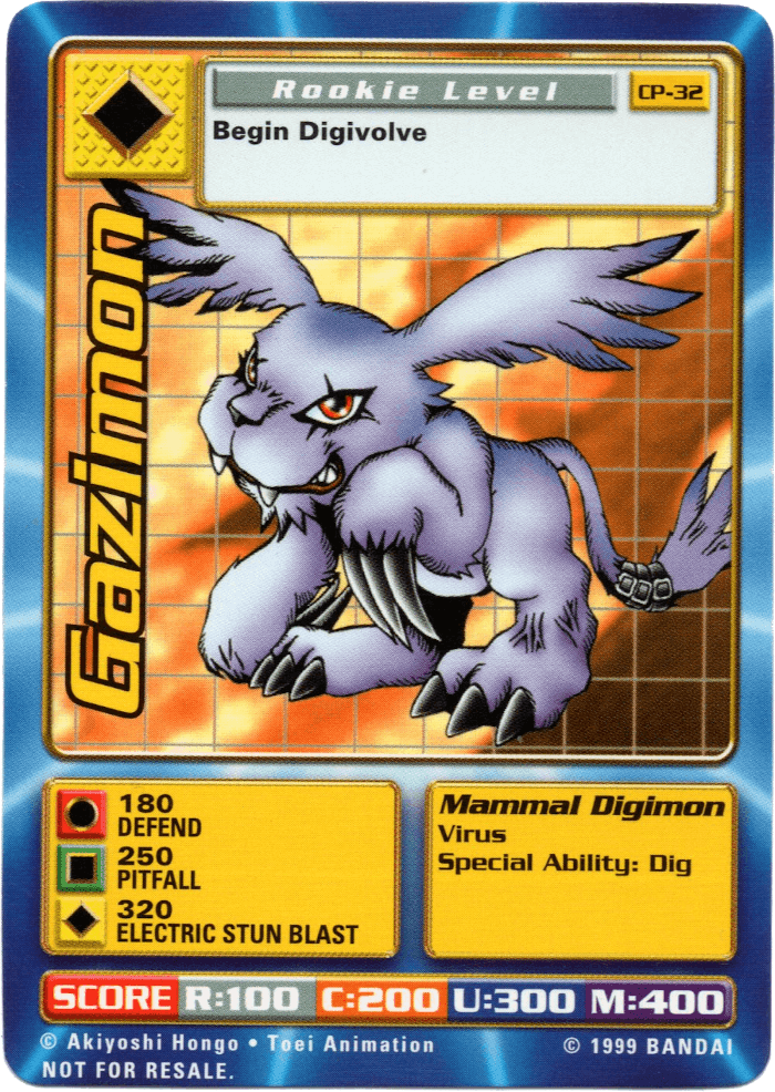 Digimon Digi-Battle Cereal Promo Gazimon - CP-32 Card Thumbnail