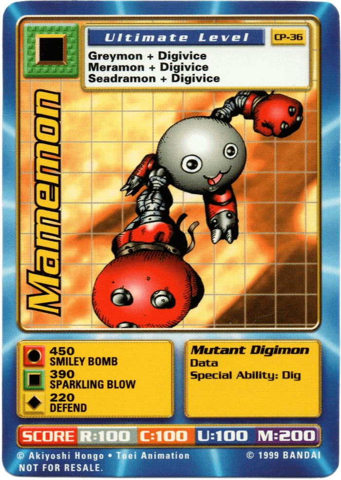 Digimon Digi-Battle Cereal Promo Mamemon - CP-36 Card Thumbnail