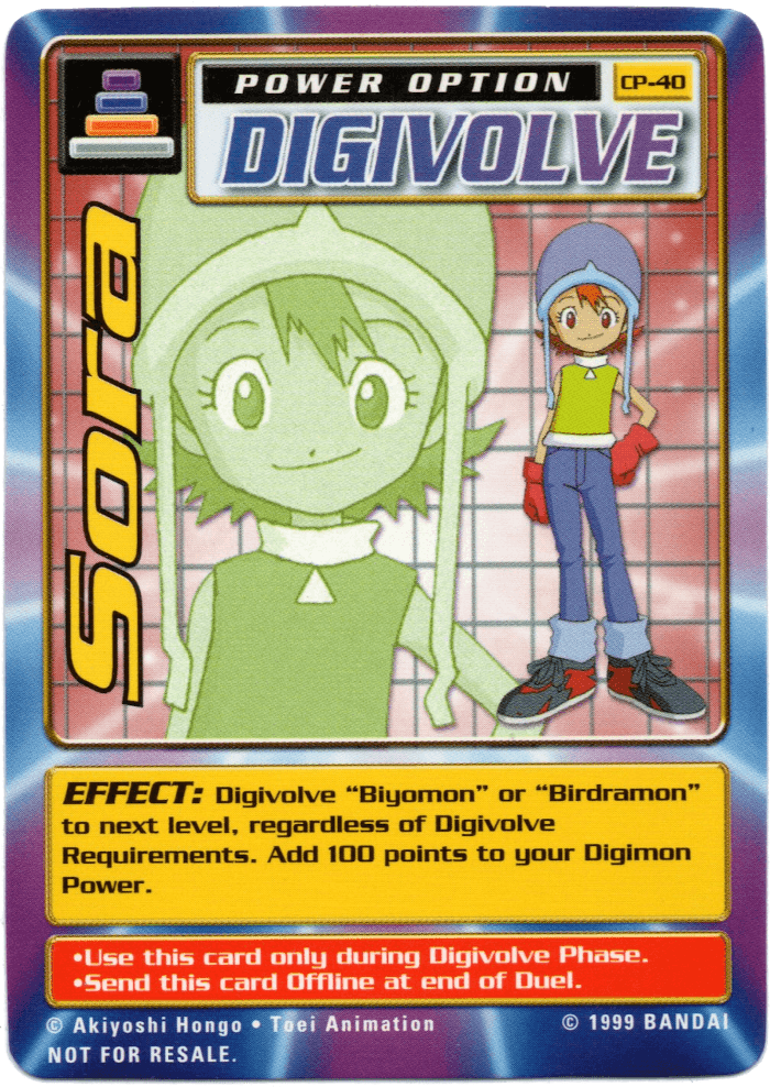Digimon Digi-Battle Cereal Promo Sora - CP-40 Card Thumbnail