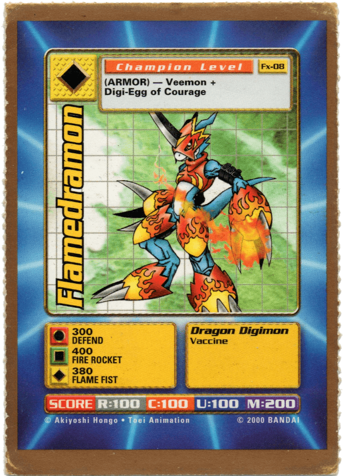 Digimon Digi-Battle Fox Kids Promo Flamedramon - FX-08 Card Thumbnail