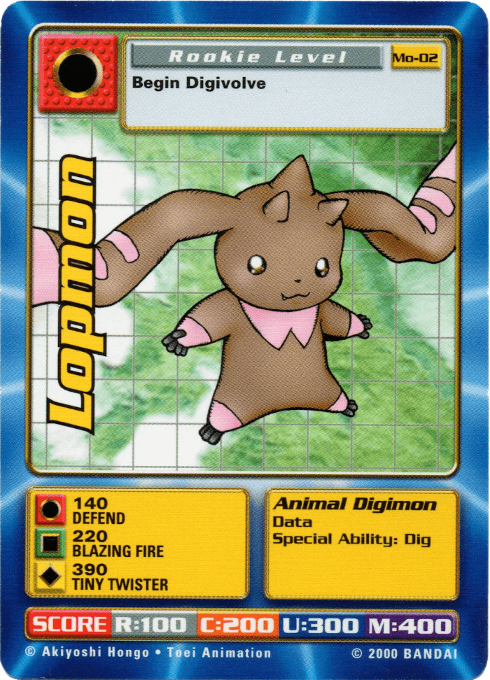 Digimon Digi-Battle Movie Promo Lopmon - MO-02 Card Thumbnail