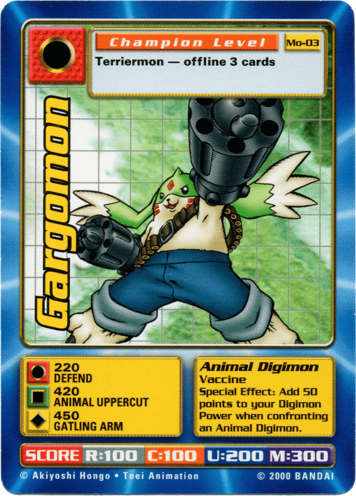 Digimon Digi-Battle Movie Promo Gargomon - MO-03 Card Thumbnail