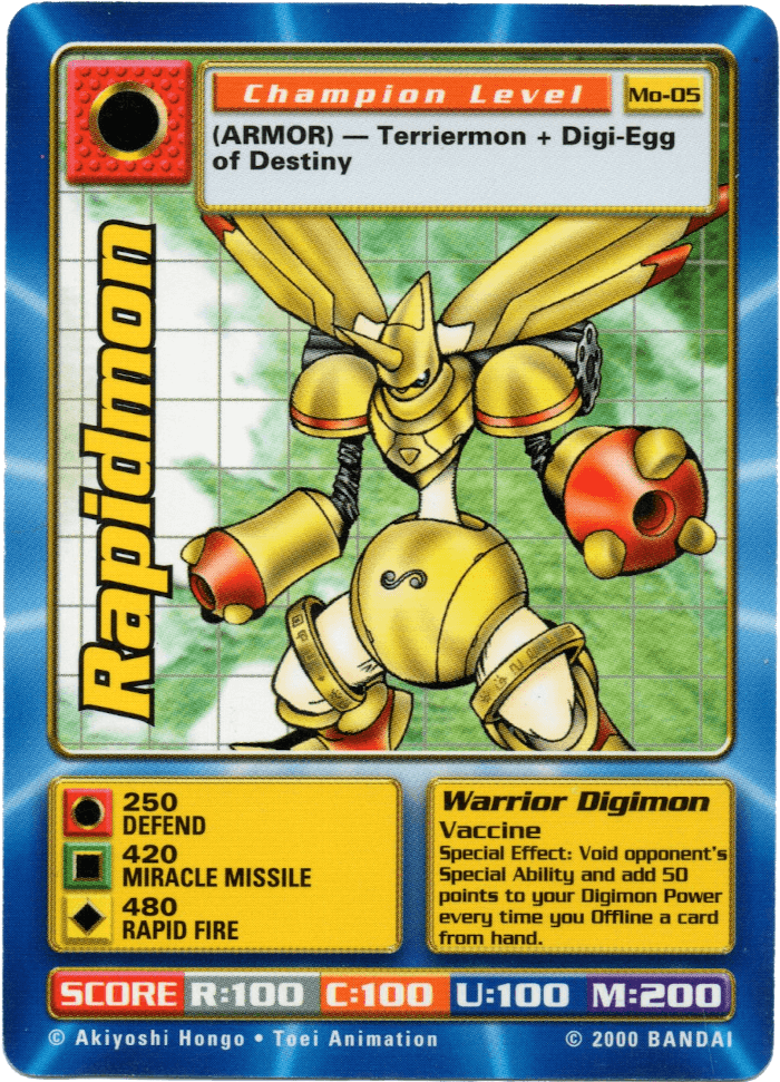 Digimon Digi-Battle Movie Promo Rapidmon - MO-05 Card Thumbnail