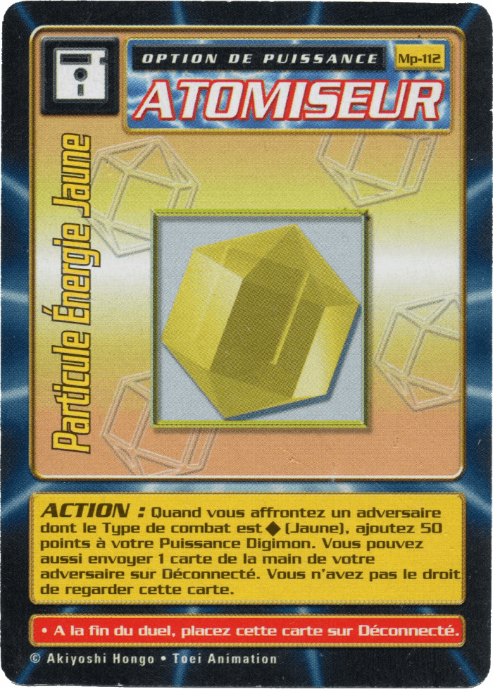 Digimon Digi-Battle French Mega Pack Yellow Energy Particle - MP-112 Card Thumbnail